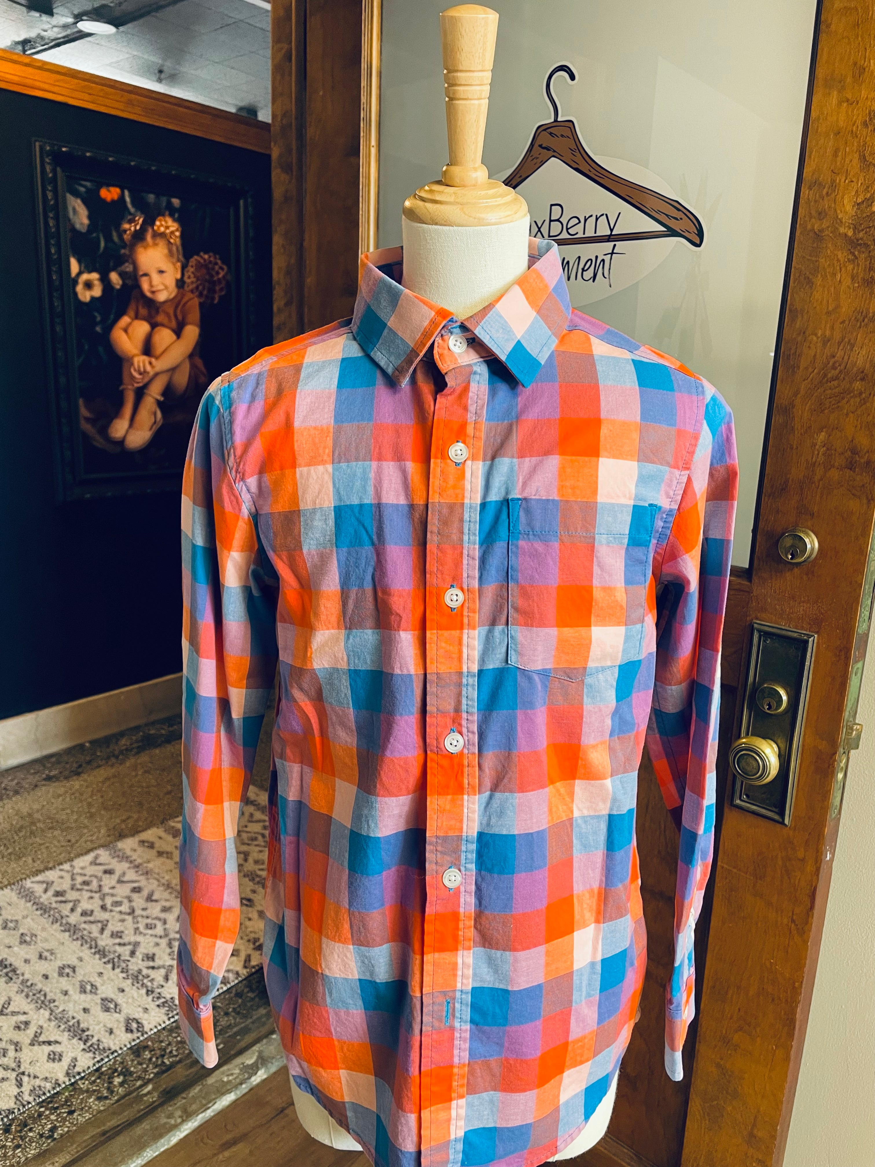Cat & Jack Checkered Button Down (YM)