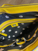 Anne Klein Yellow Pebbled Leather Crossbody