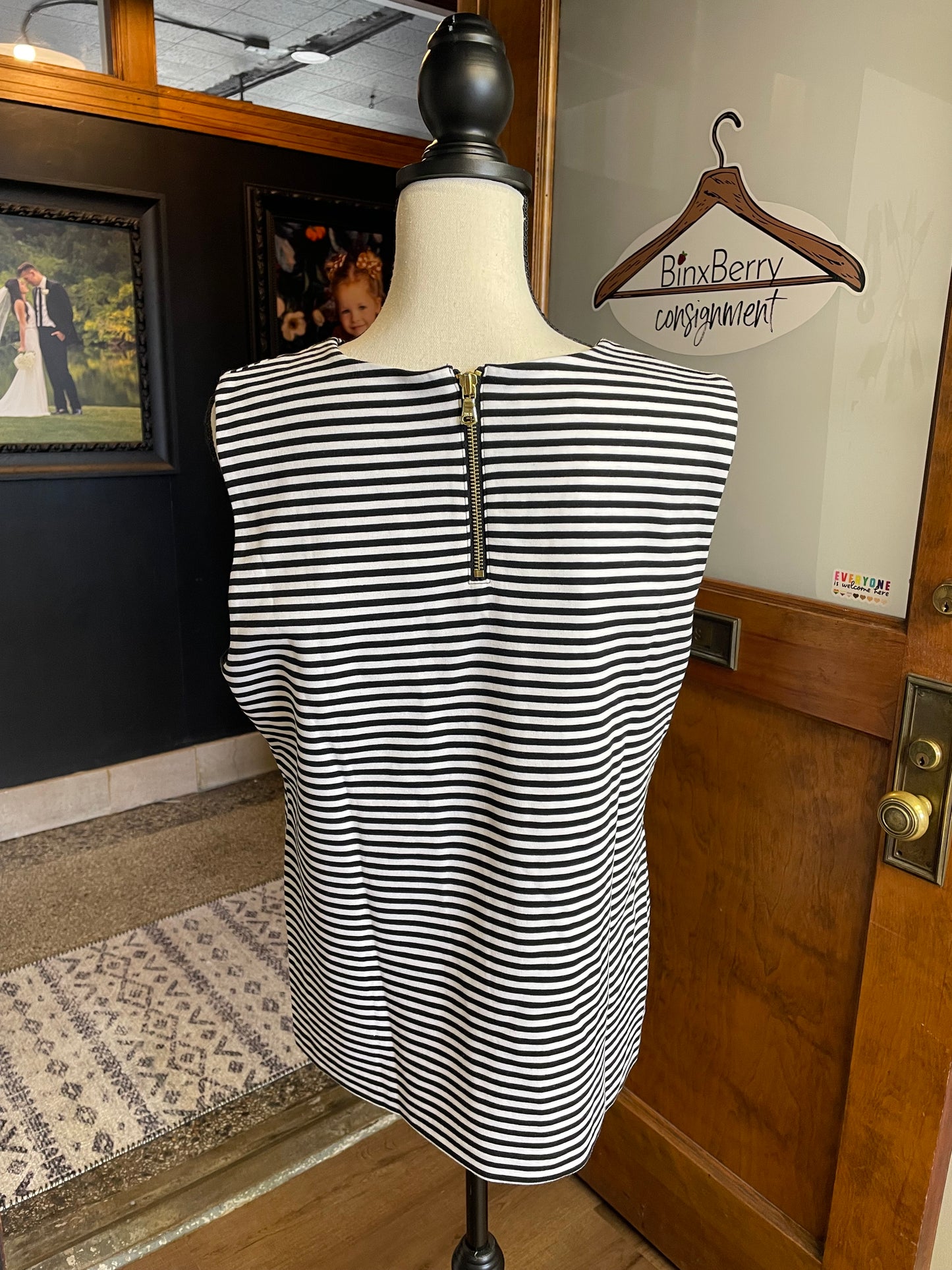 Talbots Striped Sleeveless Top (L)