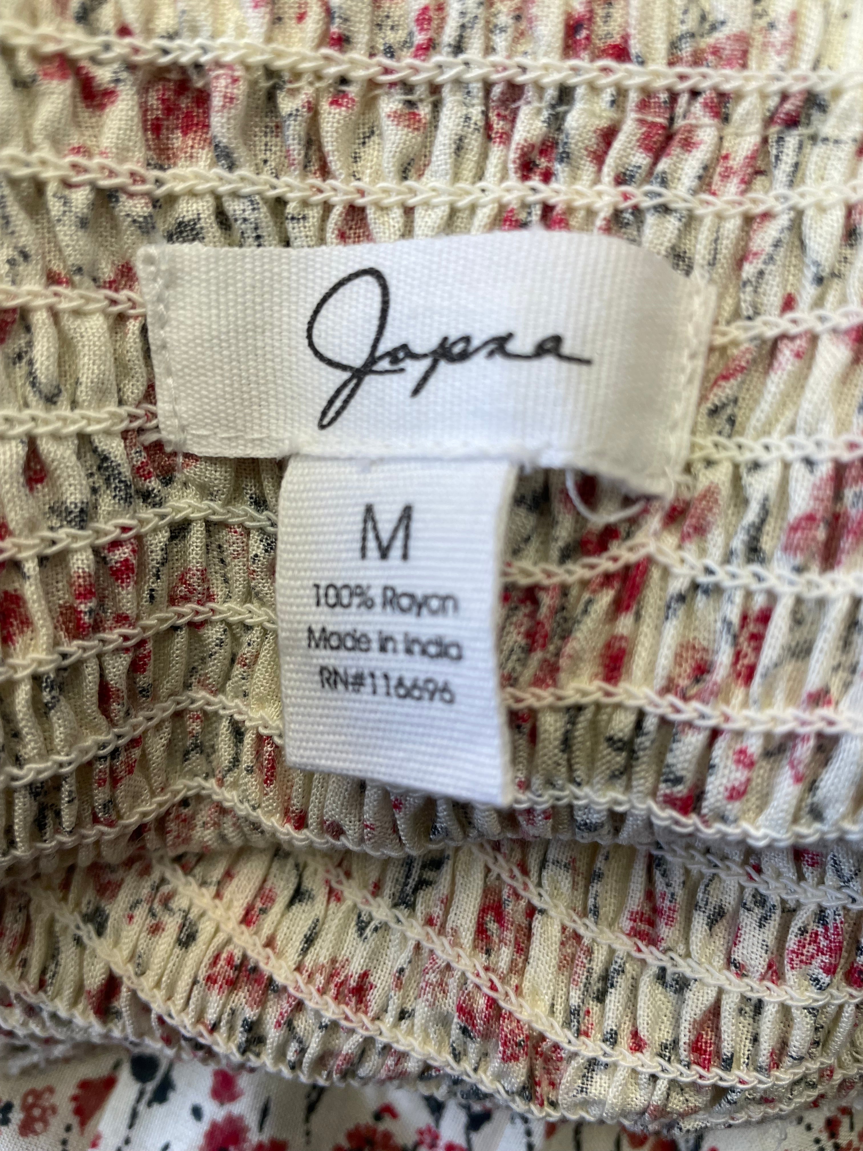 Japna Dark Pink Floral Sleeveless Jumpsuit (M)