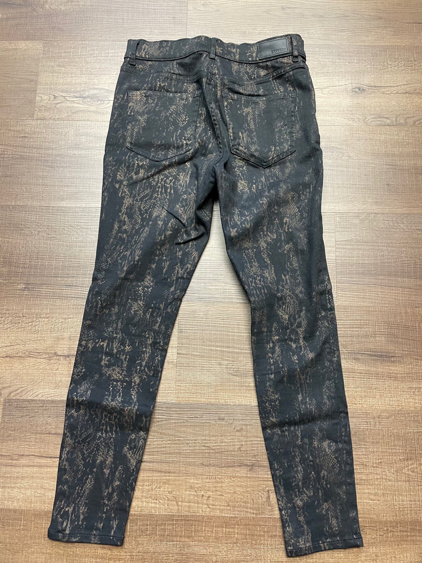 Express Skinny High Rise Black Jeans (6R)