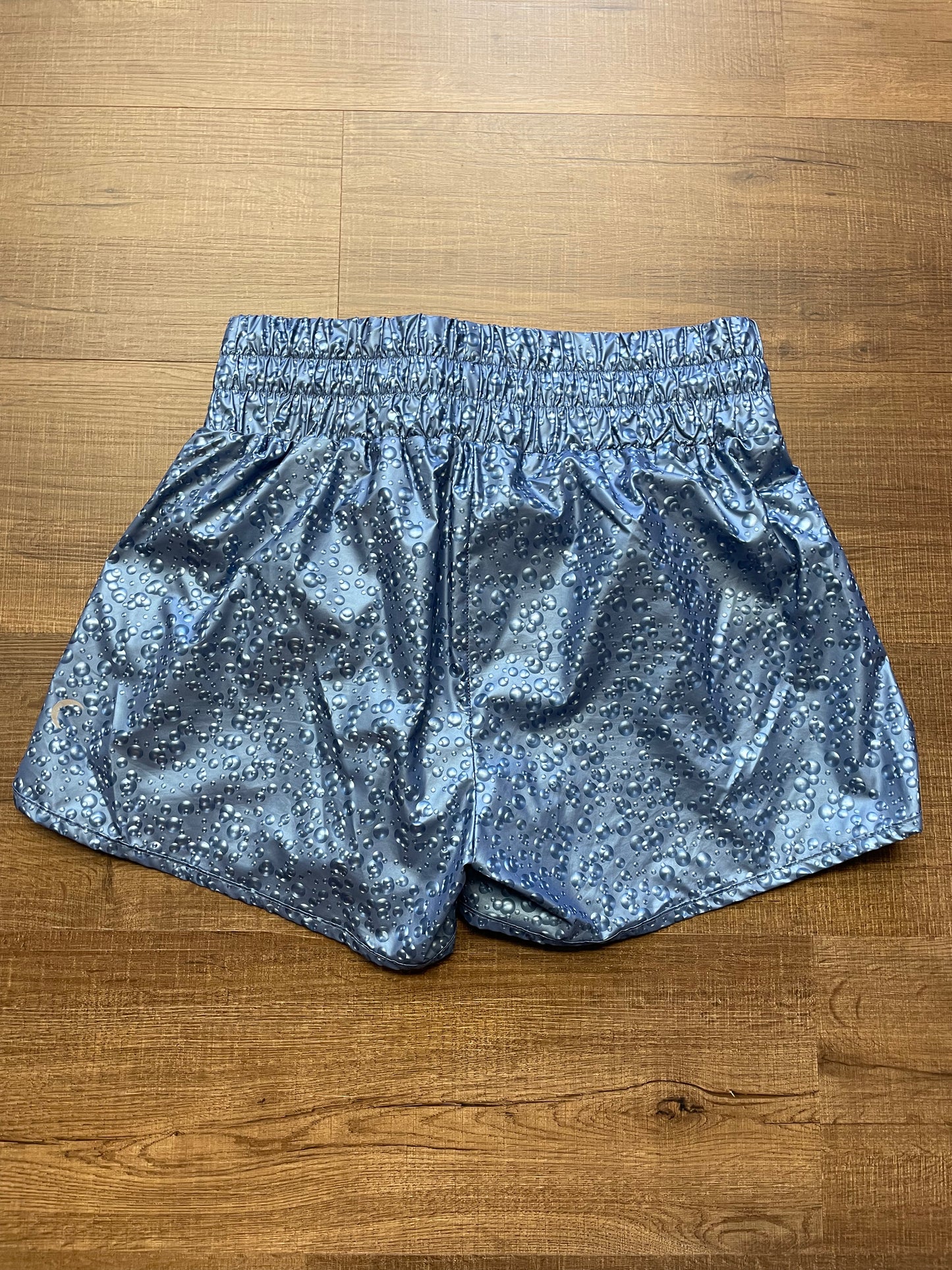 ZYIA Active High Rise Rain Drop Print Bomber Shorts (M)