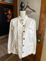 Chicos White Snap Closure Jacket (2/L)