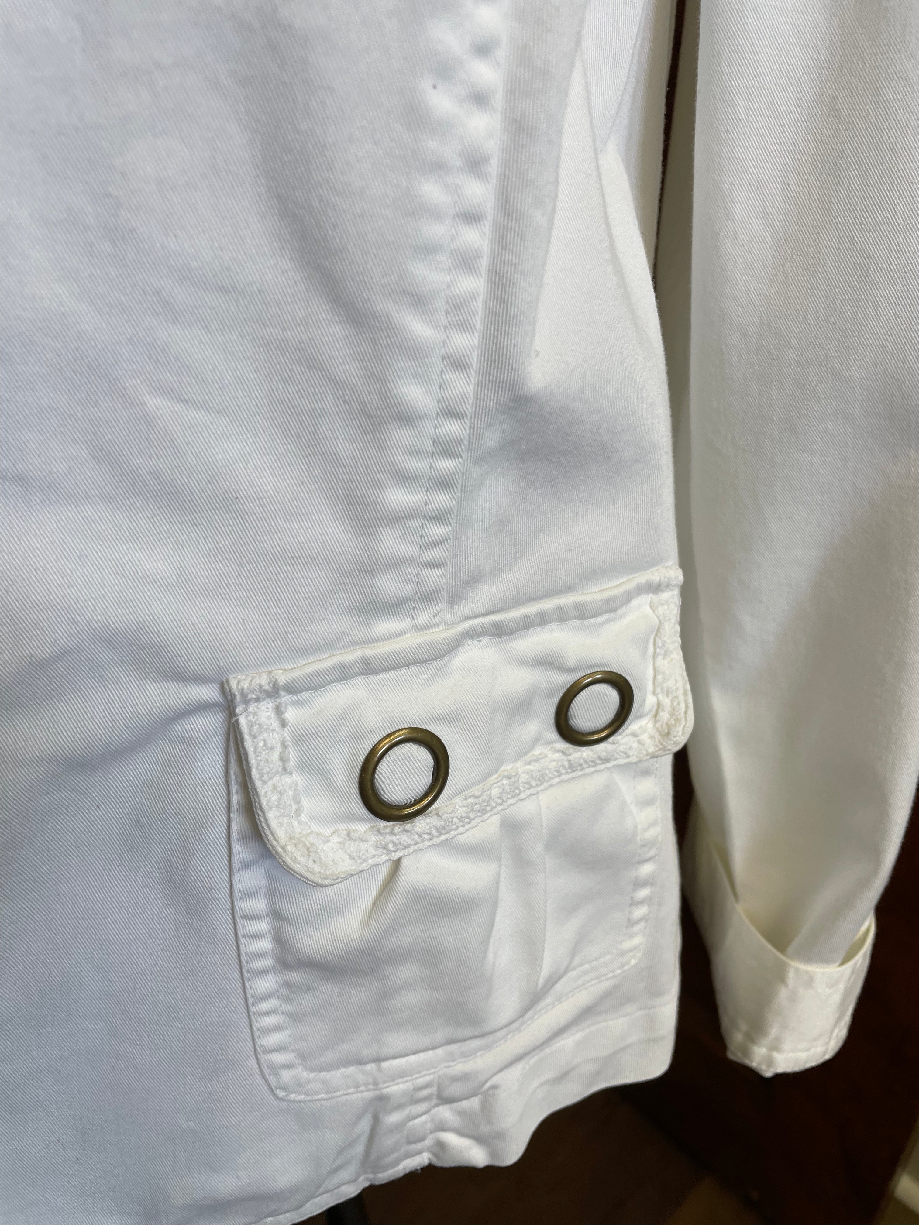 Chicos White Snap Closure Jacket (2/L)
