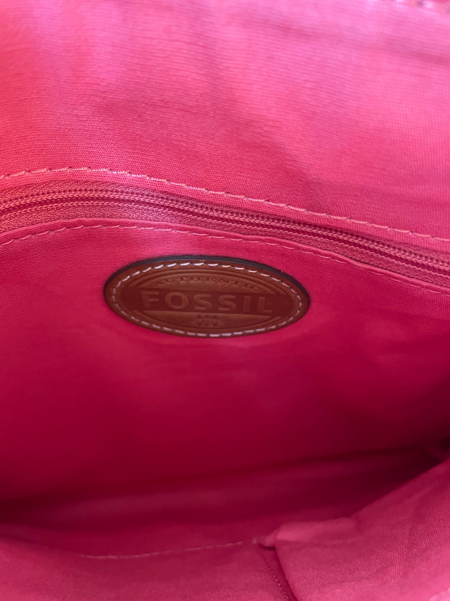 Fossil Pink Coated Canvas Crossbody