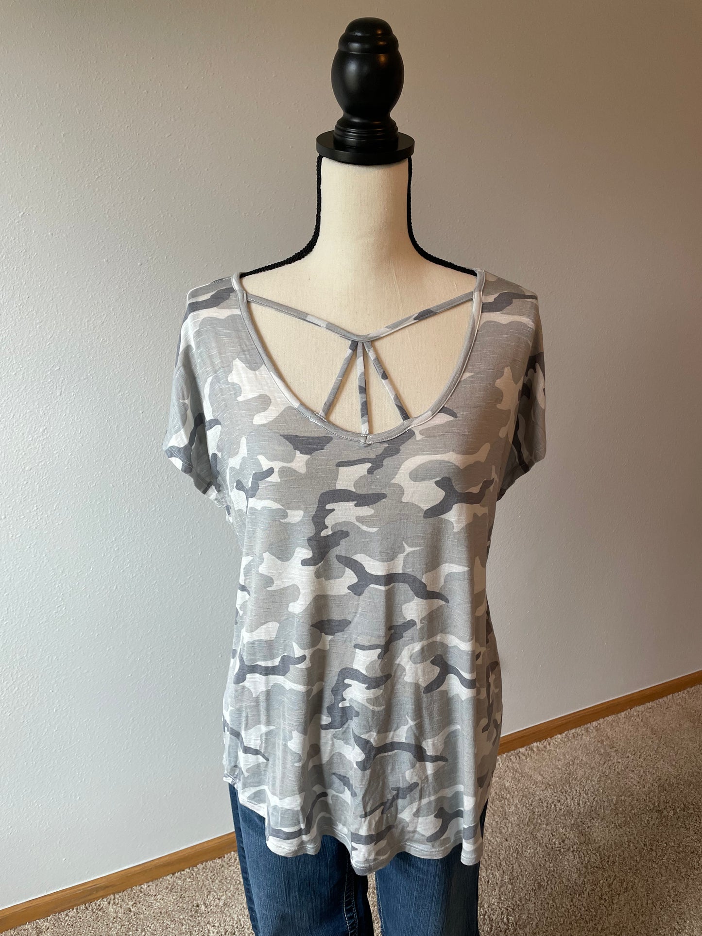 Grey Camo Top (L)