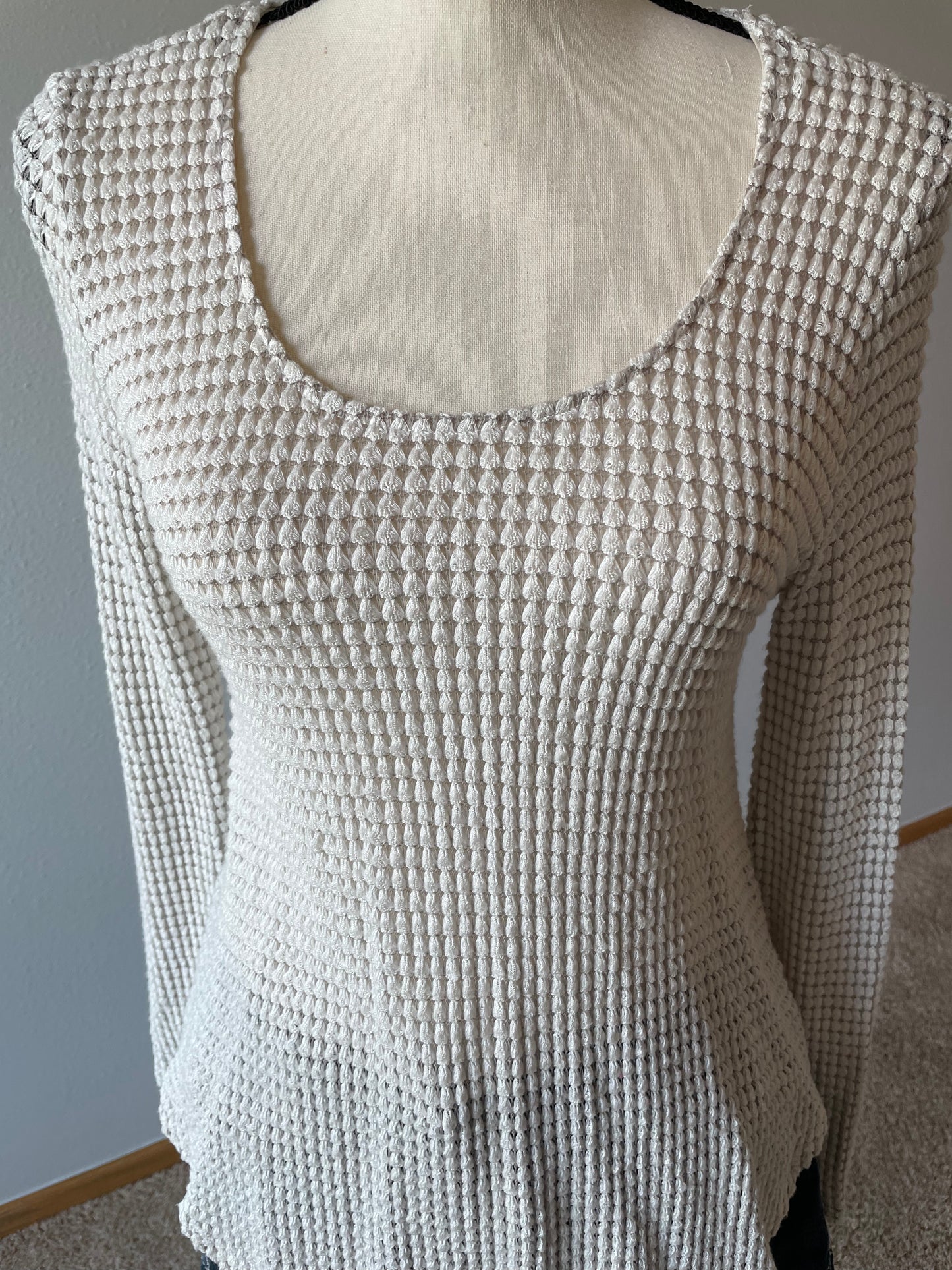 Alya Long Sleeved Waffle Top (M)