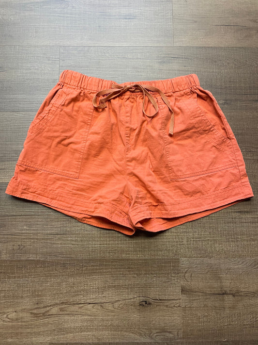 Orange Cotton Drawstring Shorts (L)