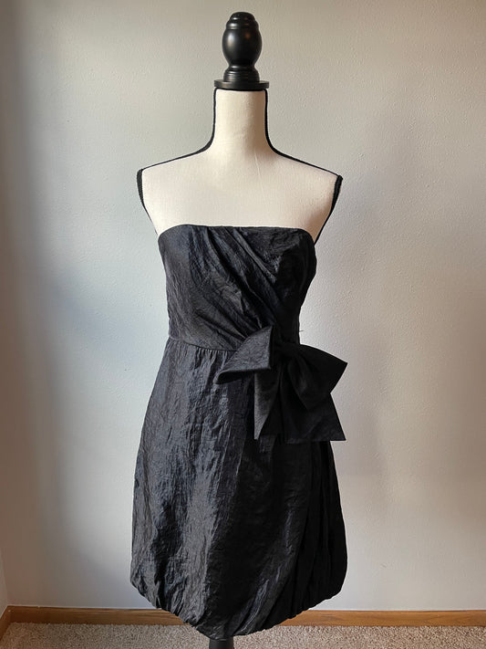 London Times Petites Black Strapless Dress (6P)