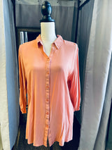 Chicos Light Orange Rayon Button-Down (2/M)