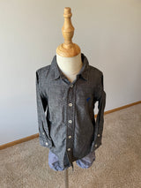 Wrangler Dark Gray Button Up Shirt (5T) - BinxBerry Consignment