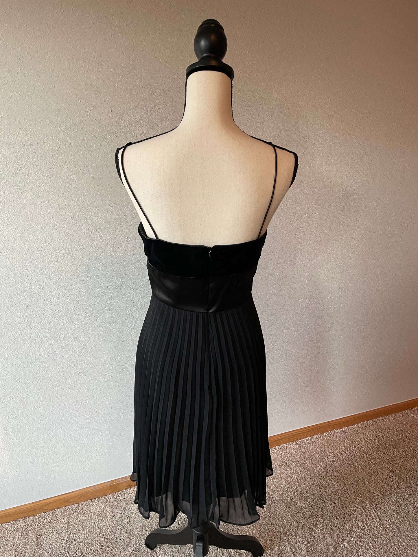 Alex Evenings Velvet and Pleat Dress (6P)