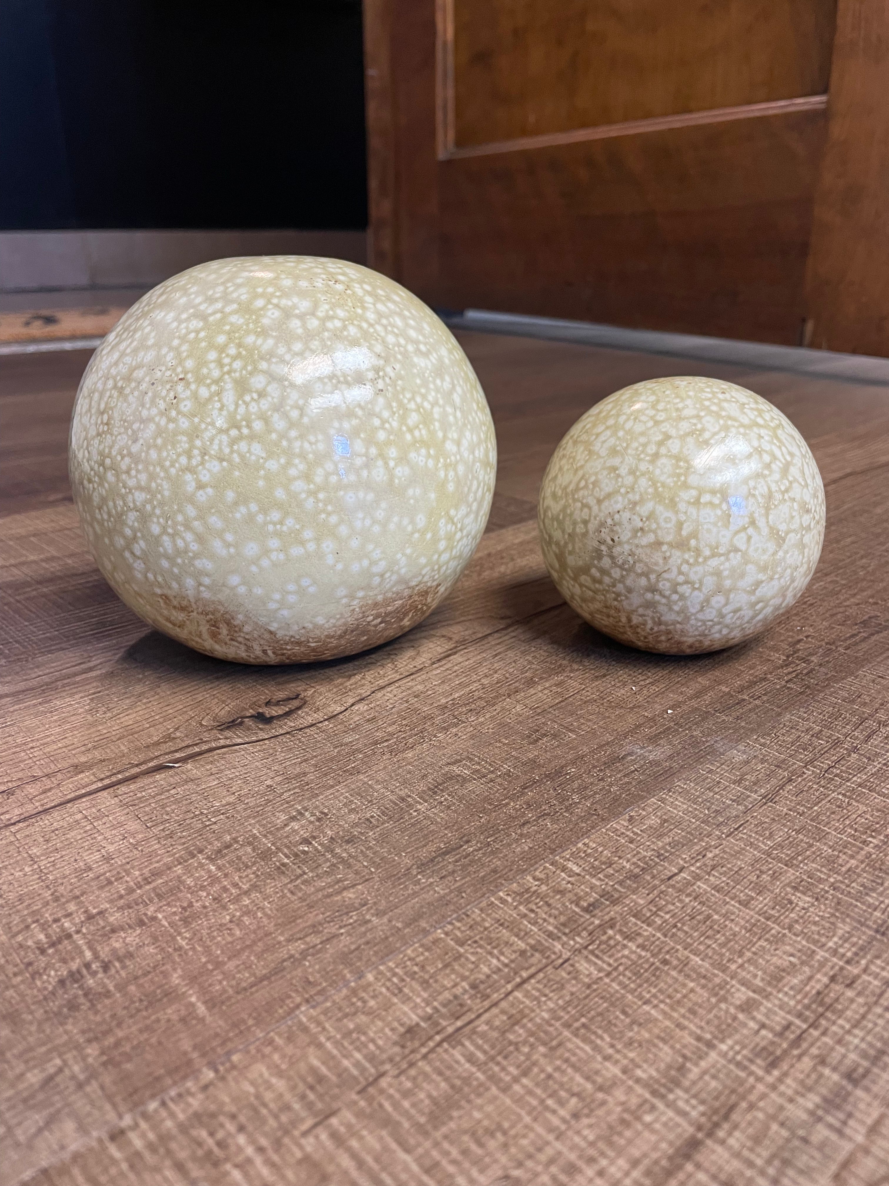 Set of Painted Clay Globes