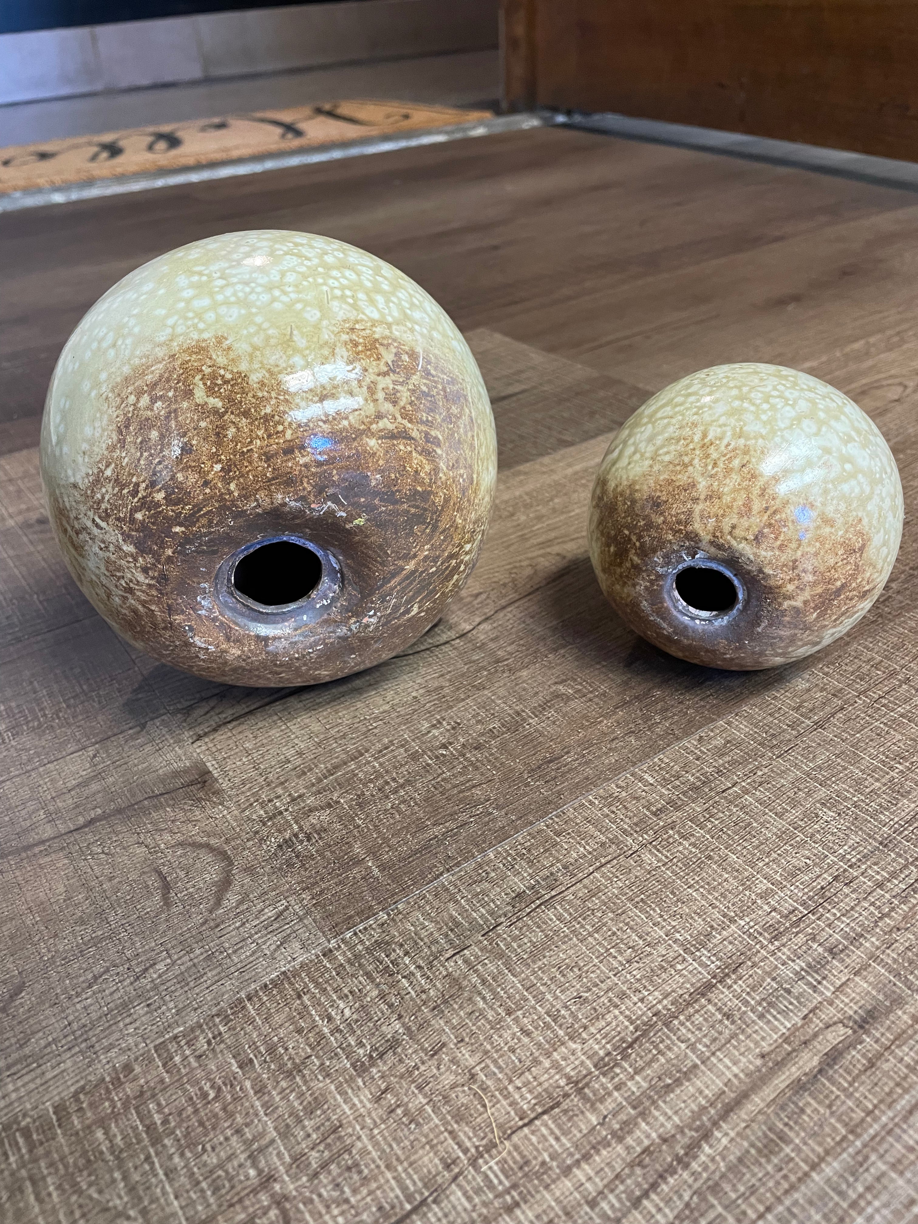 Set of Painted Clay Globes