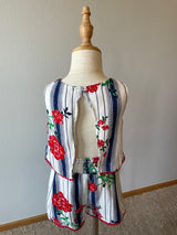 Rare Editions Red Floral Romper (4T)