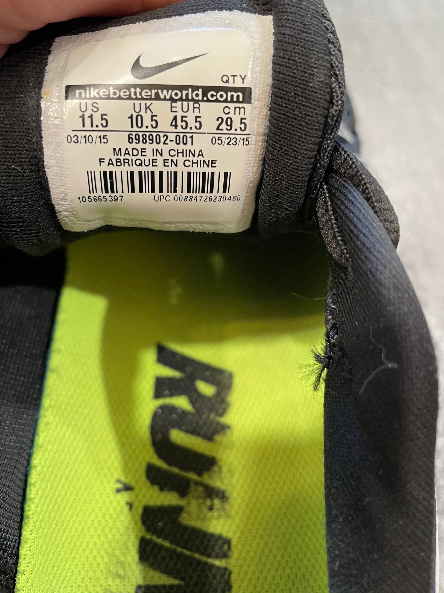 Nike Airmax Men's Neutral Ride Running Shoe (11.5)
