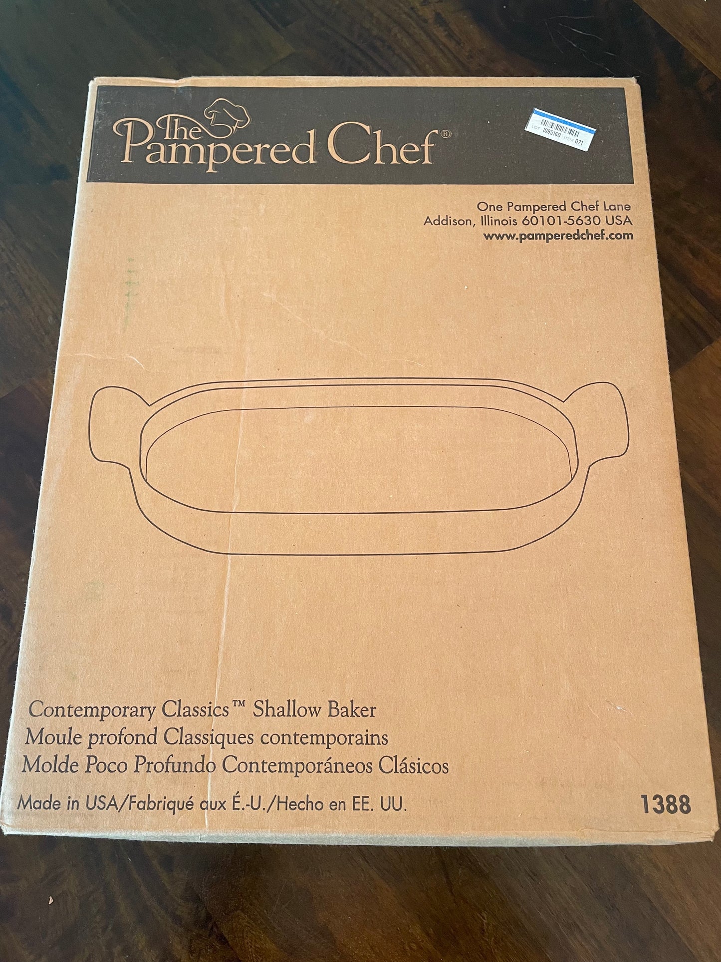 Pampered Chef Contemporary Classics Shallow Baker 1388