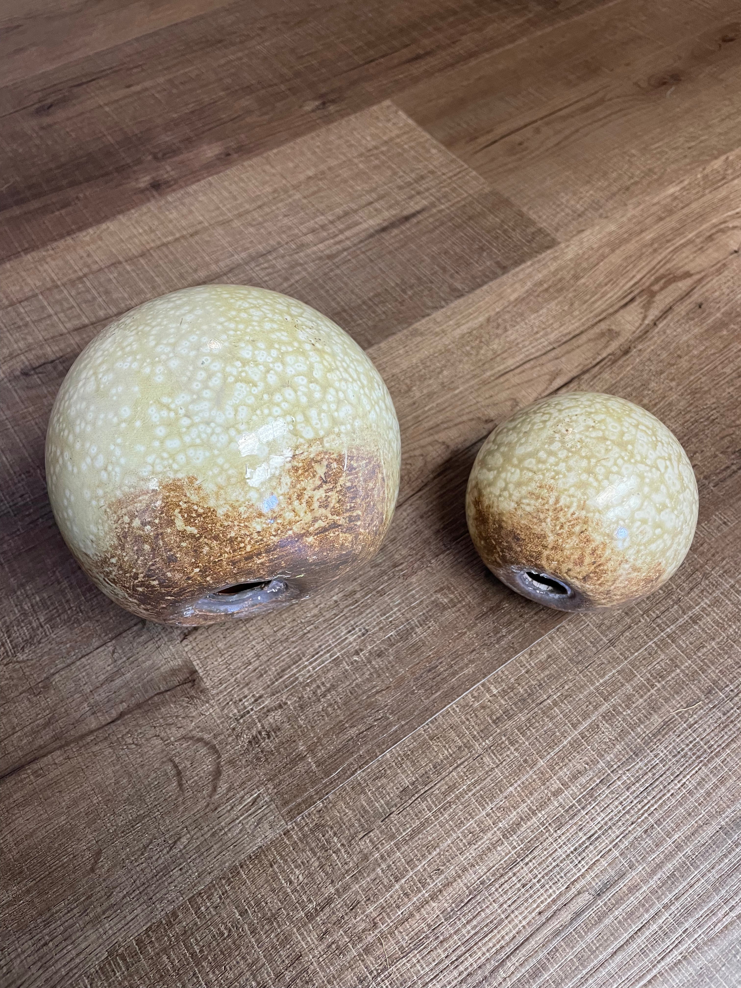 Set of Painted Clay Globes