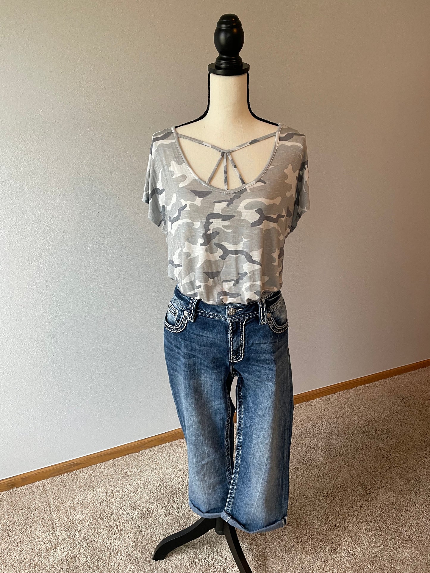 Grey Camo Top (L)