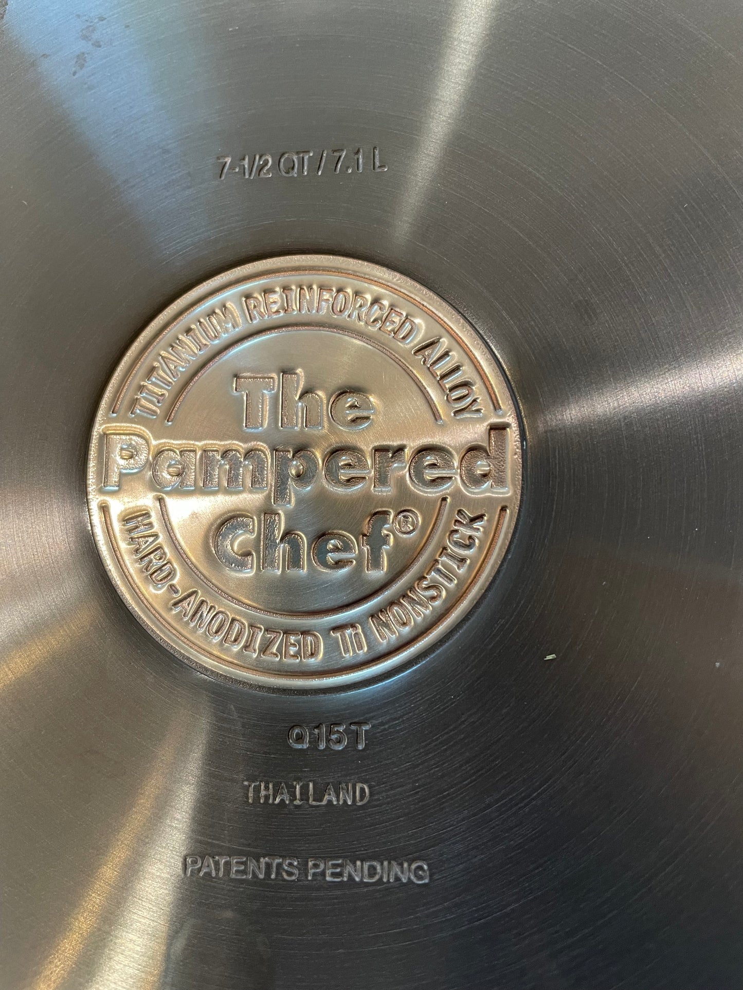Pampered Chef 7.5Qt Titanium Alloy Pot with Lid