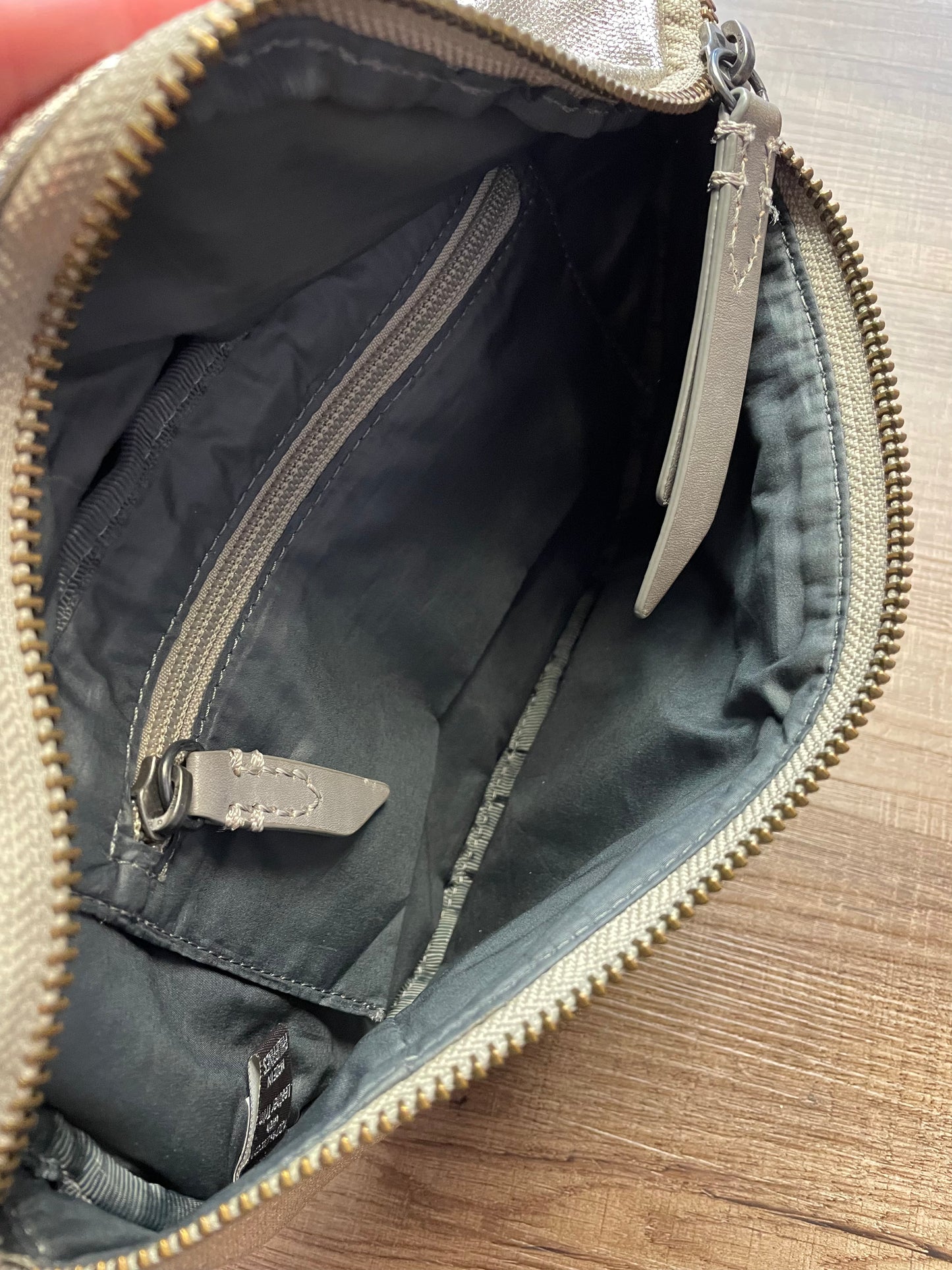 FRYE Ivy Nylon Metallic Silver Hip Bag