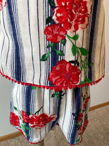 Rare Editions Red Floral Romper (4T)