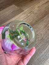 Artificial Peonies in Glass Vase