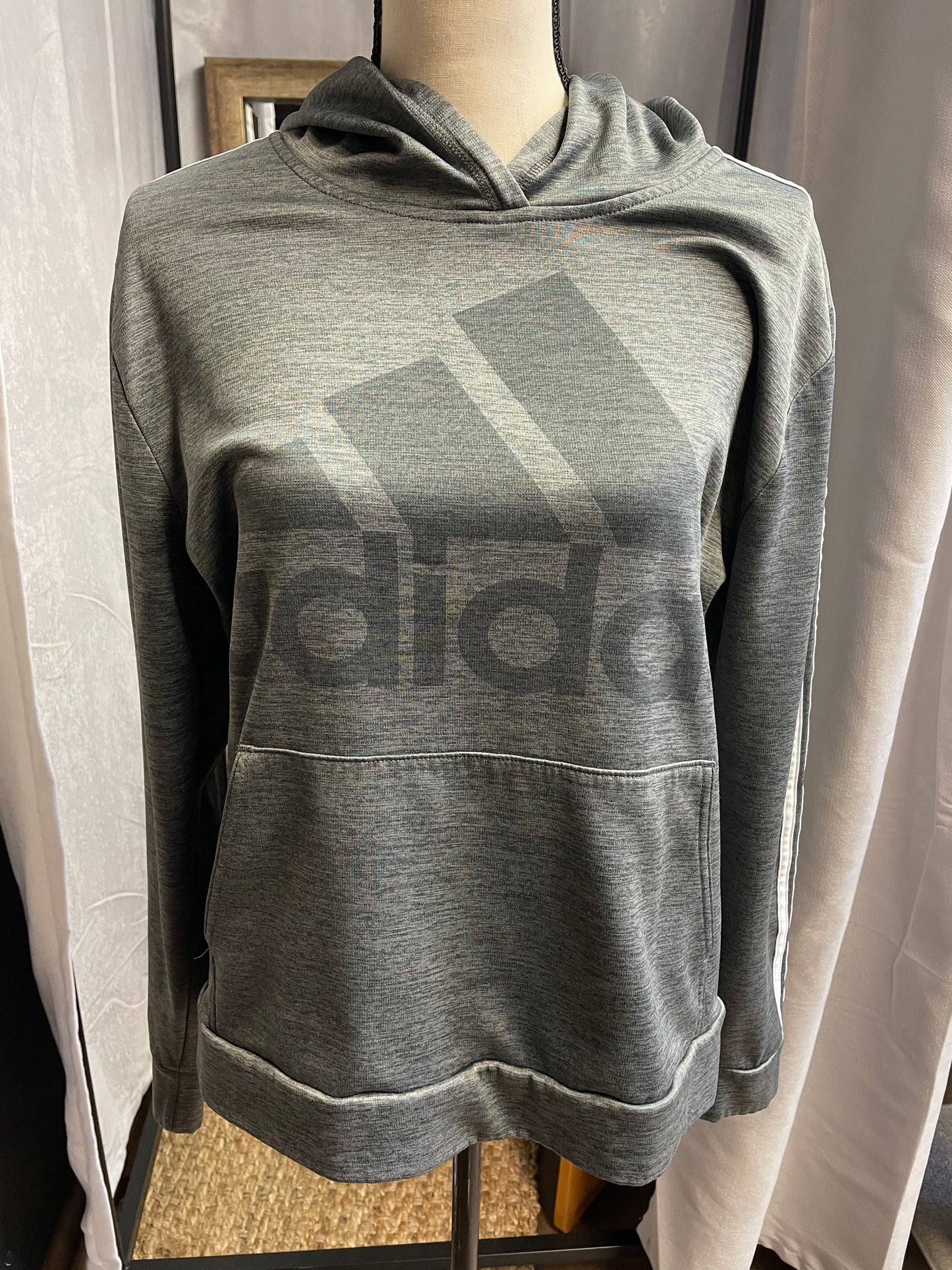 Adidas Gray Performance Hoodie (YXL)