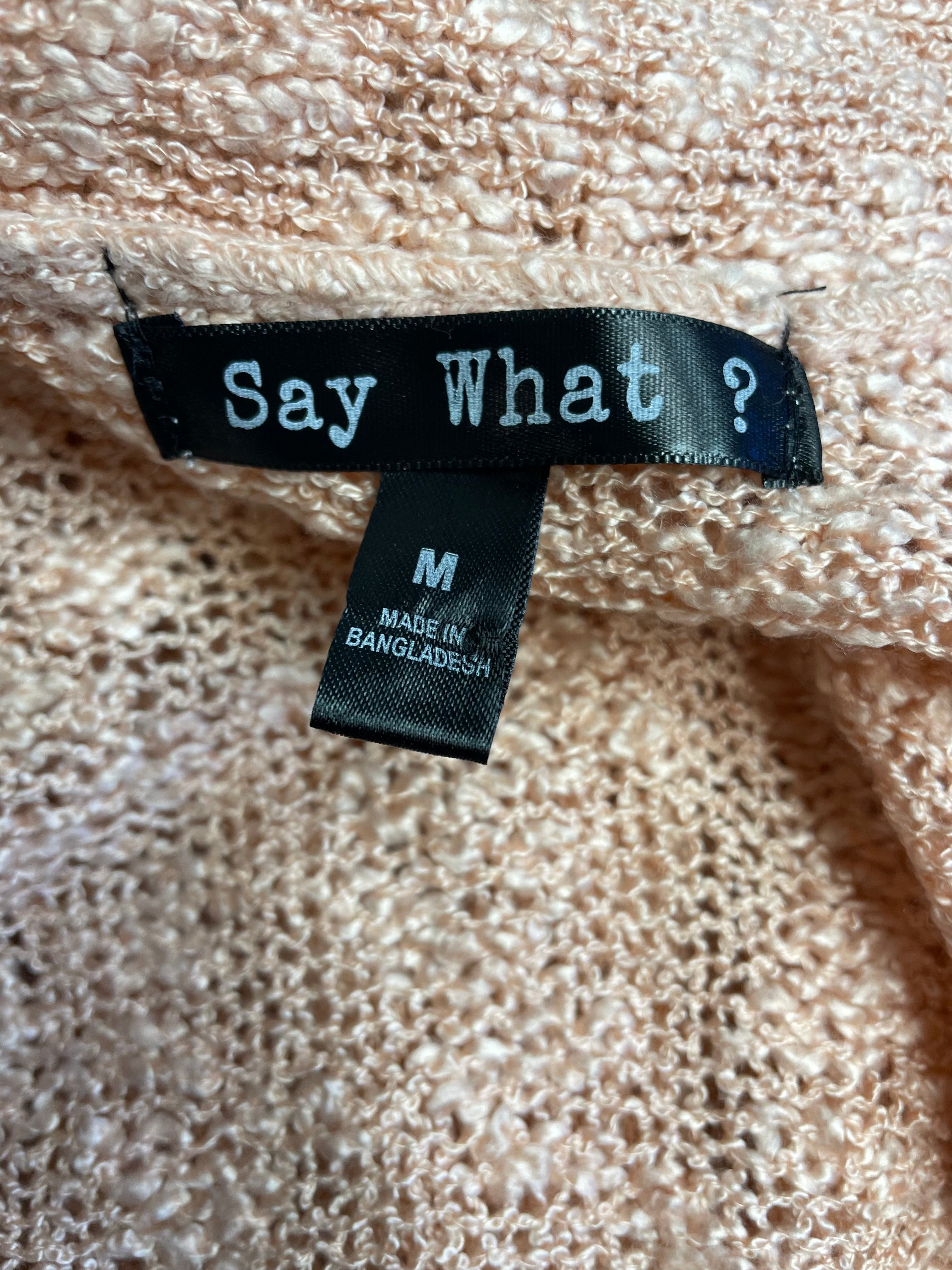 Say What Open Front Knit Cardigan (M)