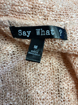 Say What Open Front Knit Cardigan (M)