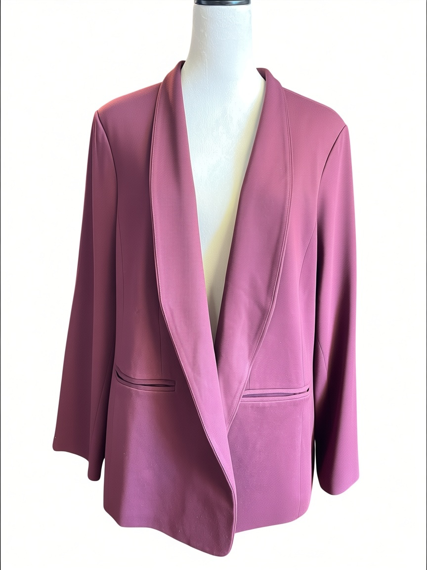 Skies are Blue NWT Stretch Textured Blazer Dark Purple (2X)