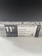Nike Air Jordan 4 Retro NRG Men's Black/Court Purple Sneaker (11.5) - BinxBerry Consignment