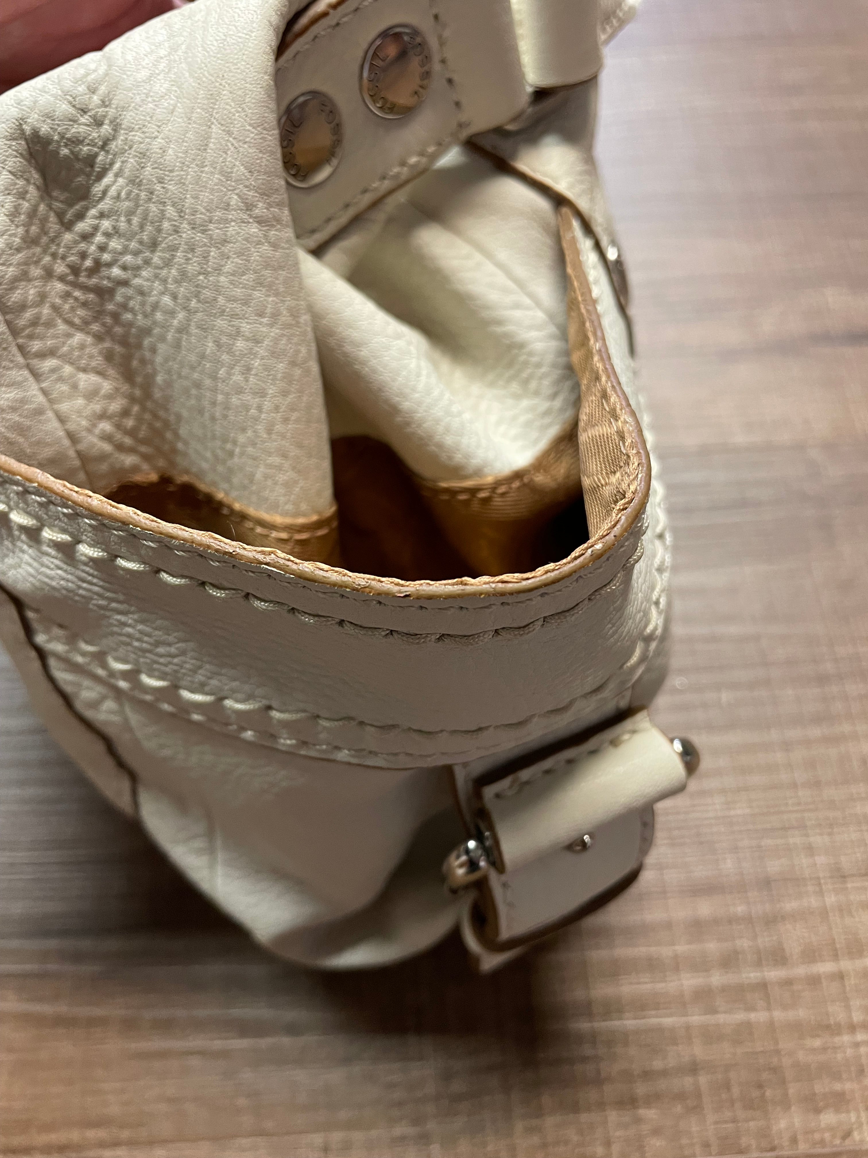 Fossil Cream Leather Handbag #75082