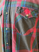 Vintage Ely Cattleman Pearl Snap Flannel Shirt (L)