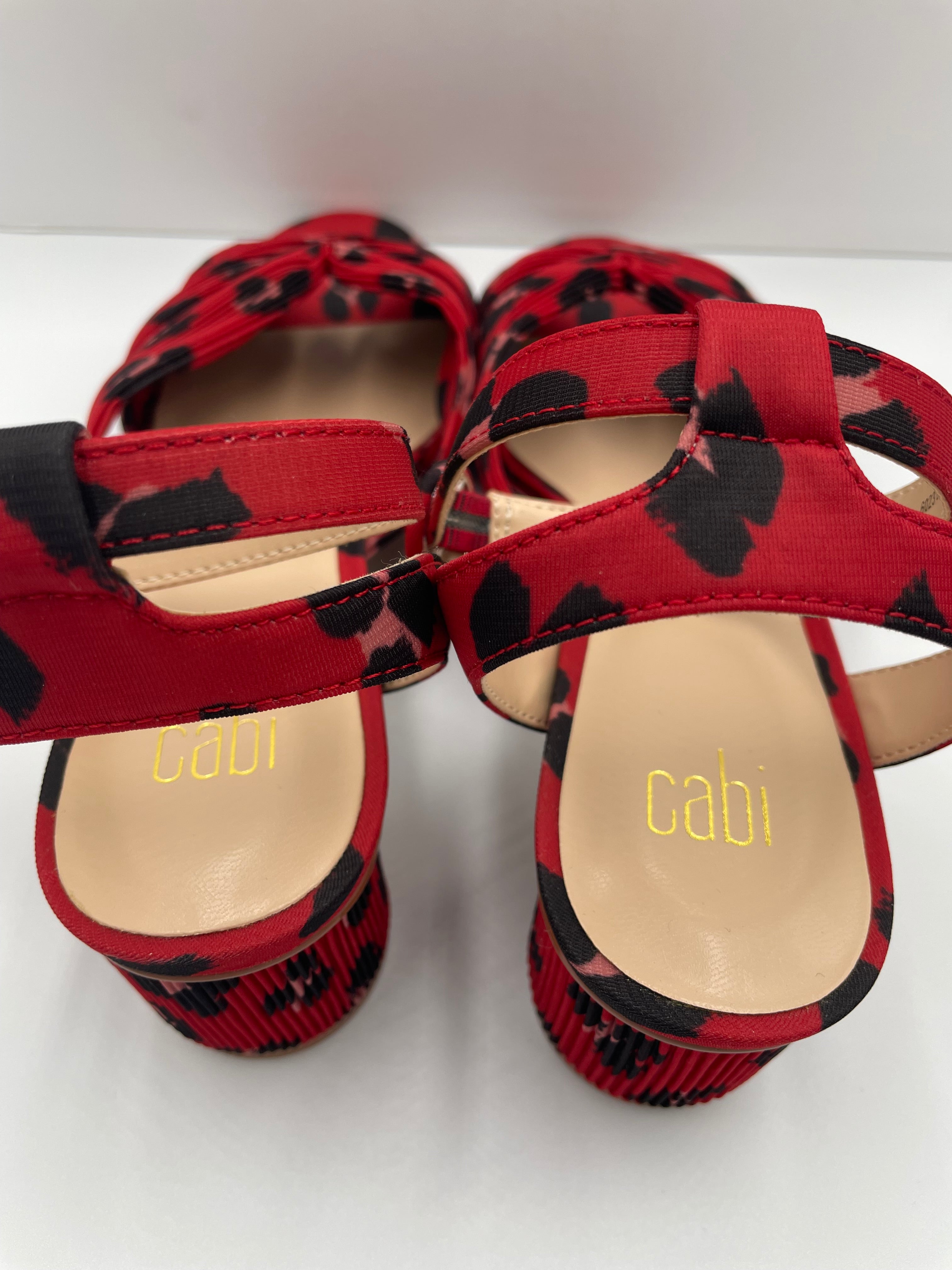 Cabi Siren Red Leopard Print Heels (9M)