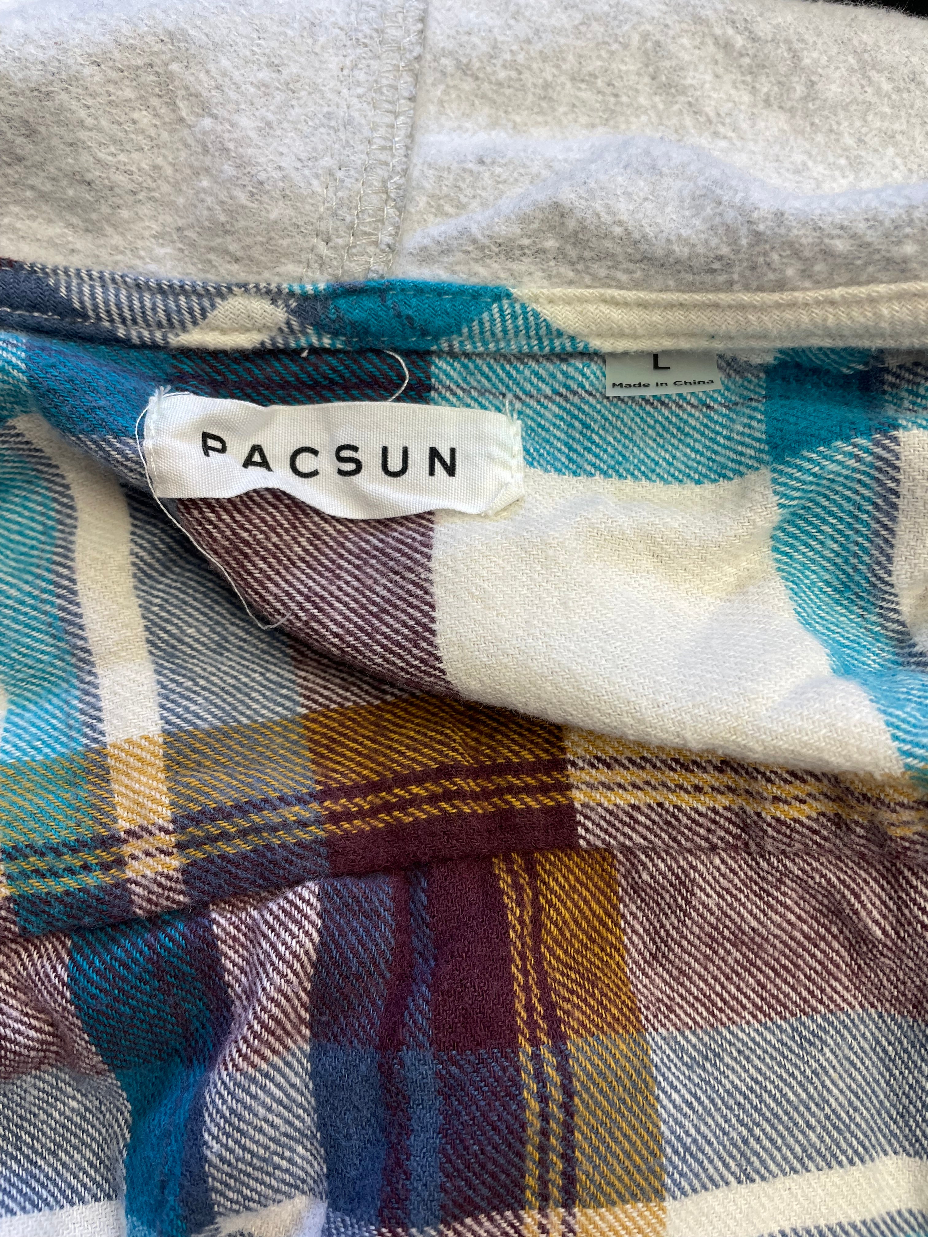 Pacsun Men's Hooded Flannel (L)