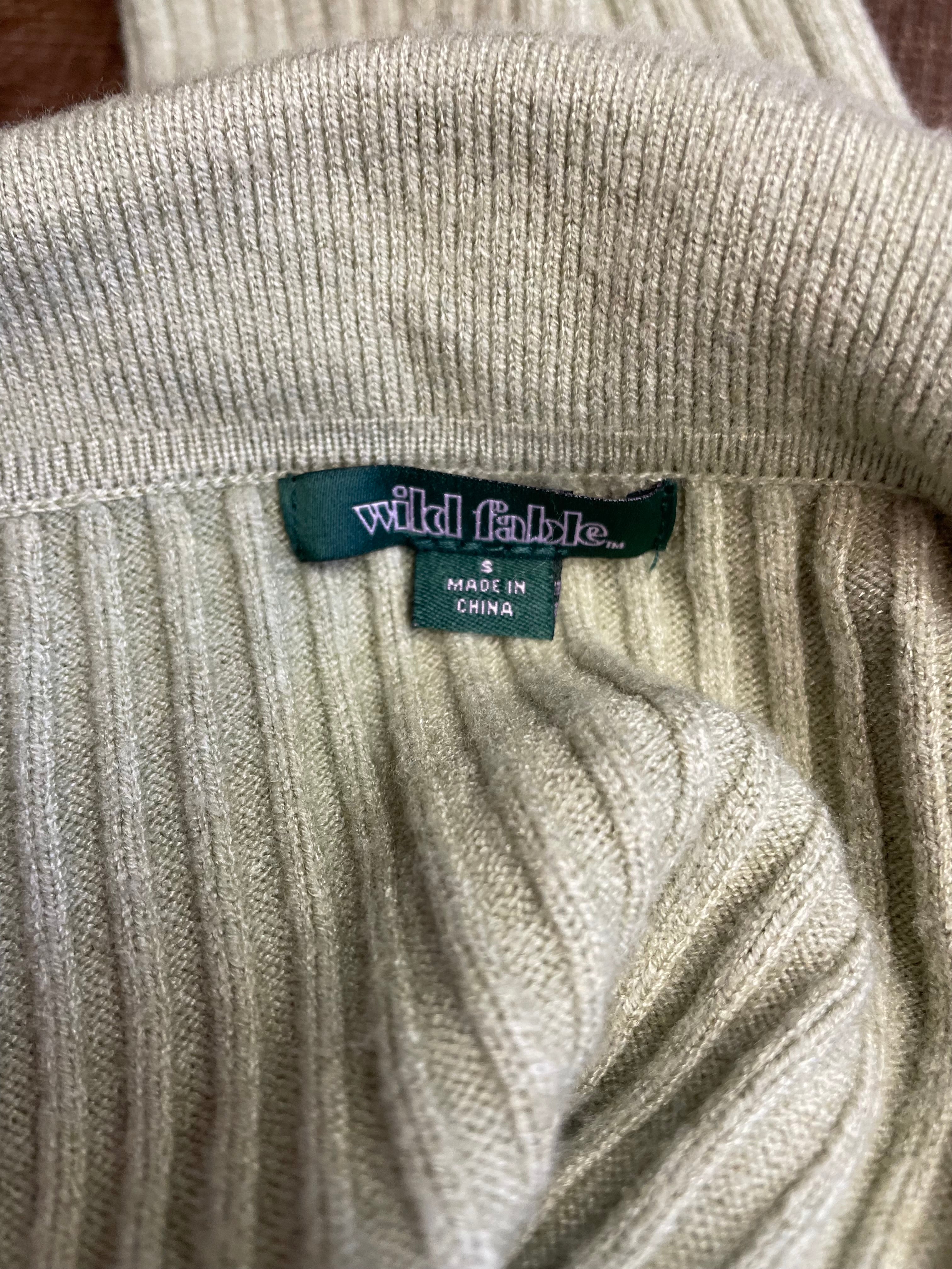Wild Fable Cowlneck Ribbed Midi Sweater (S)