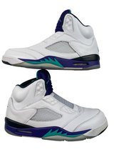 Air Jordan 5 Retro NRG White/New Emerald-Grape Ice Men's Sneaker (11.5) - BinxBerry Consignment