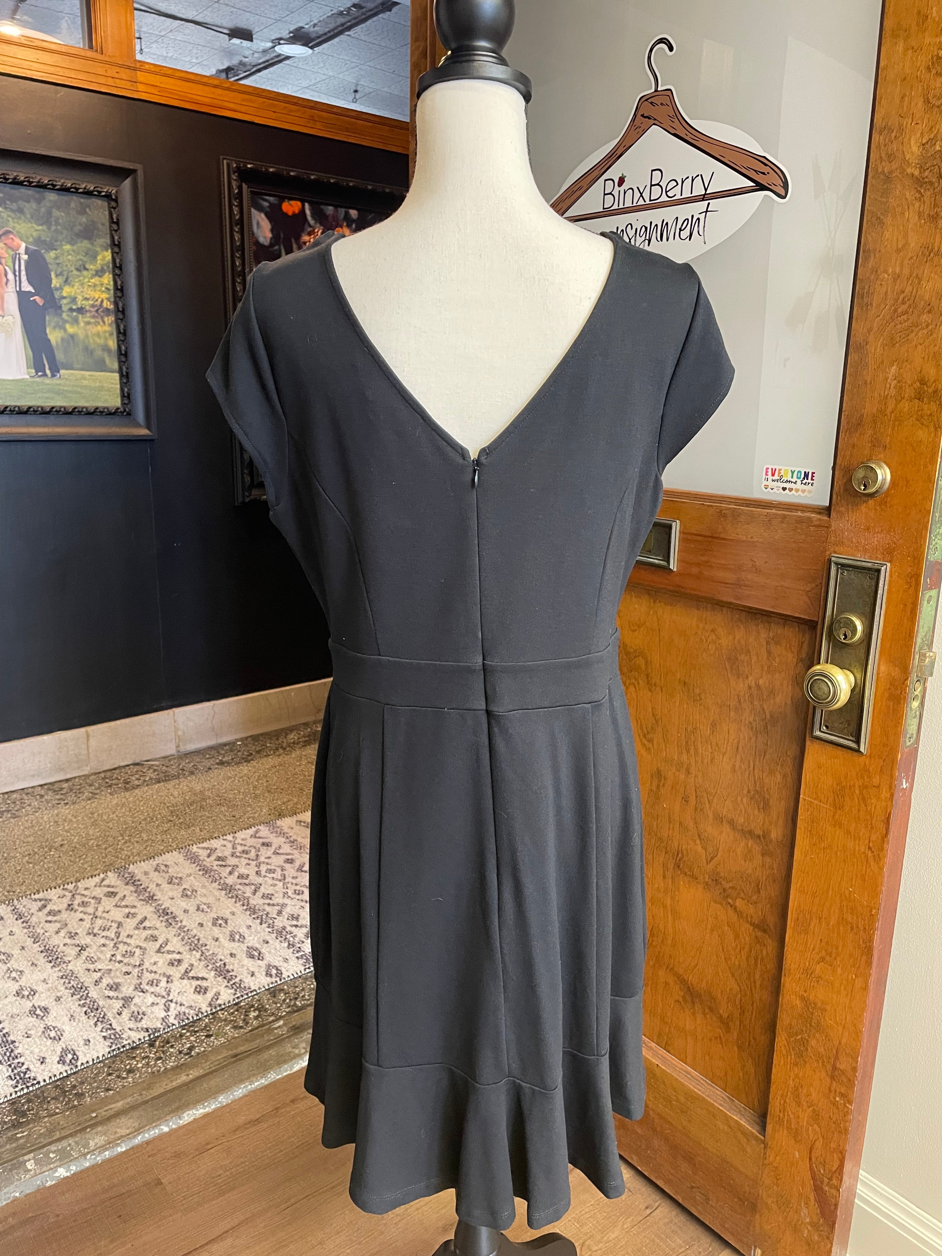 Loft Black Knit Dress (12)