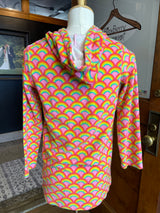 Land's End Rainbow Terry Hooded Coverup (YM)