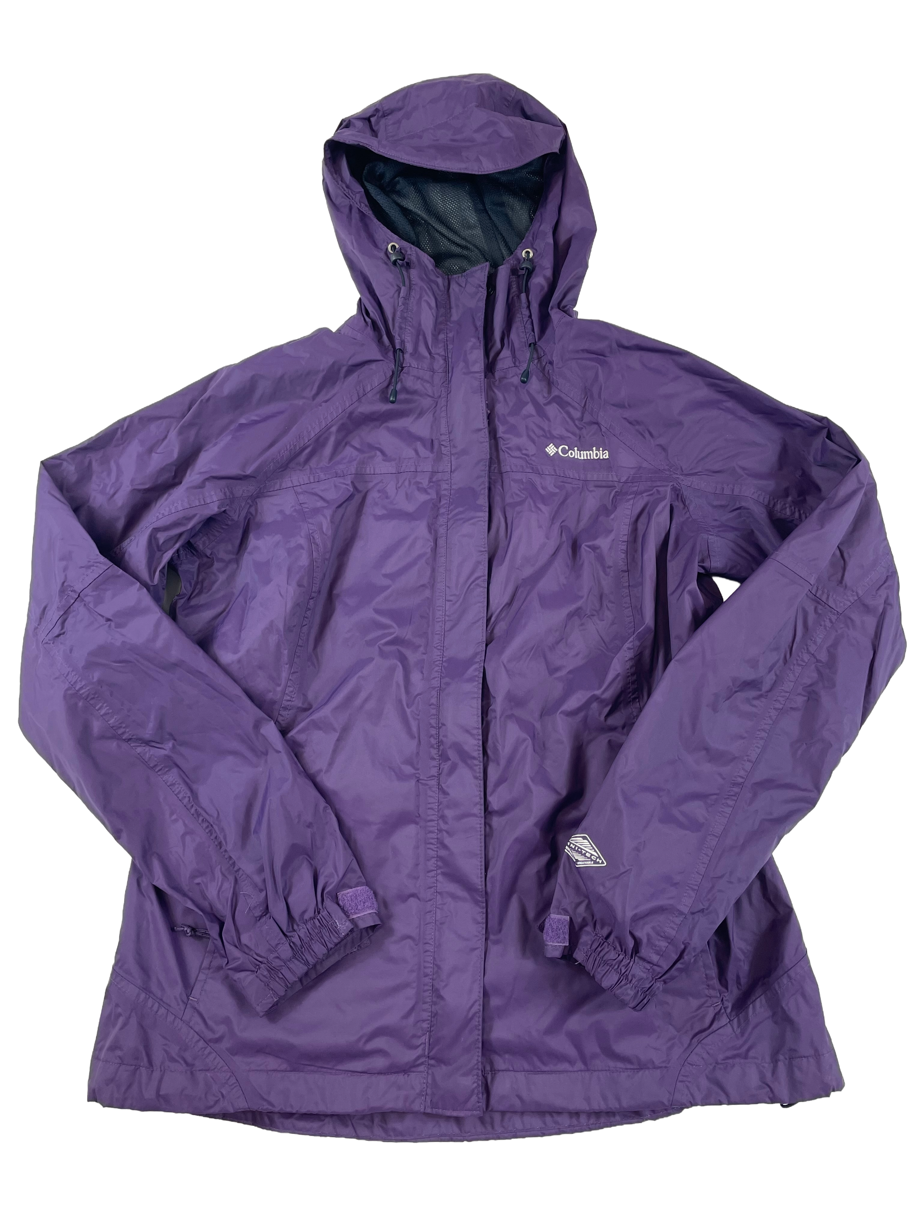 Columbia Women's Eggplant Hooded Rain Jacket (L) - BinxBerry Consignment