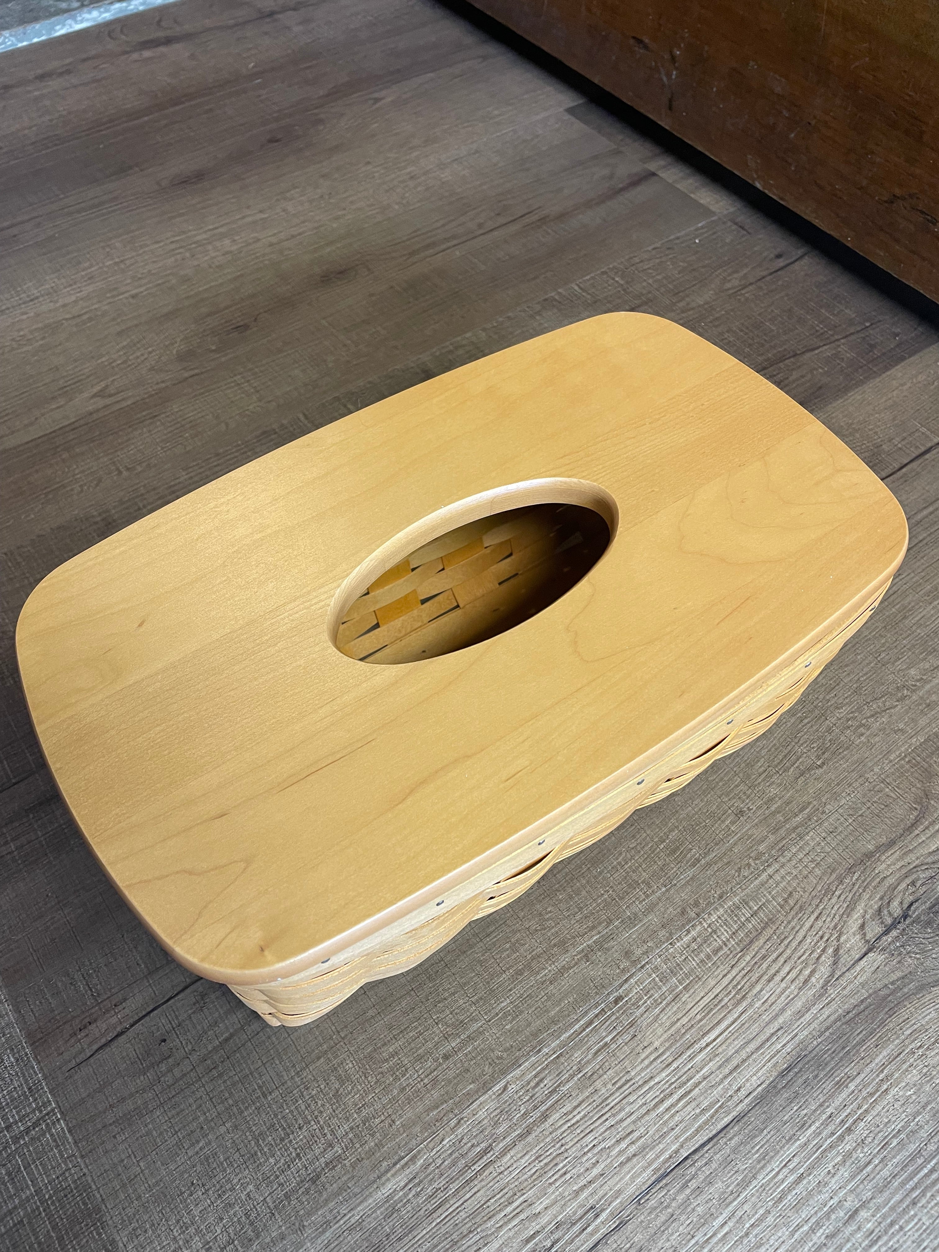 Longaberger 2002 Long Tissue Basket with Lid