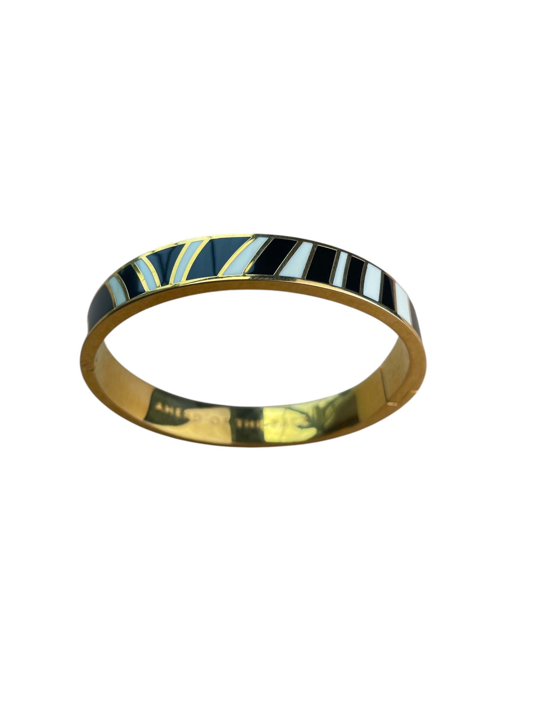 Kate Spade Black And White Hinged Bracelet