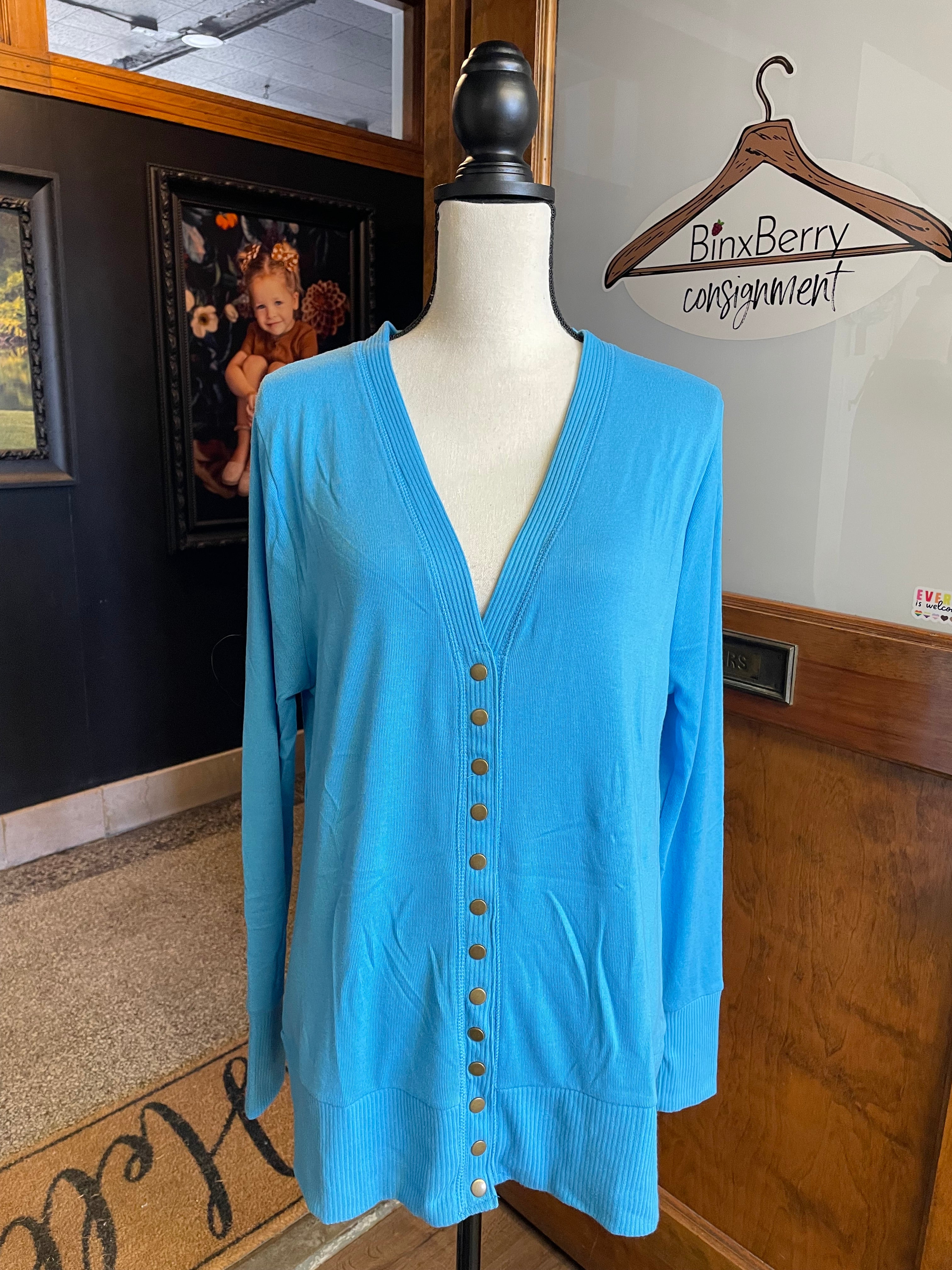 Zenana NWT Women's Snap Front Cardigan (1X)