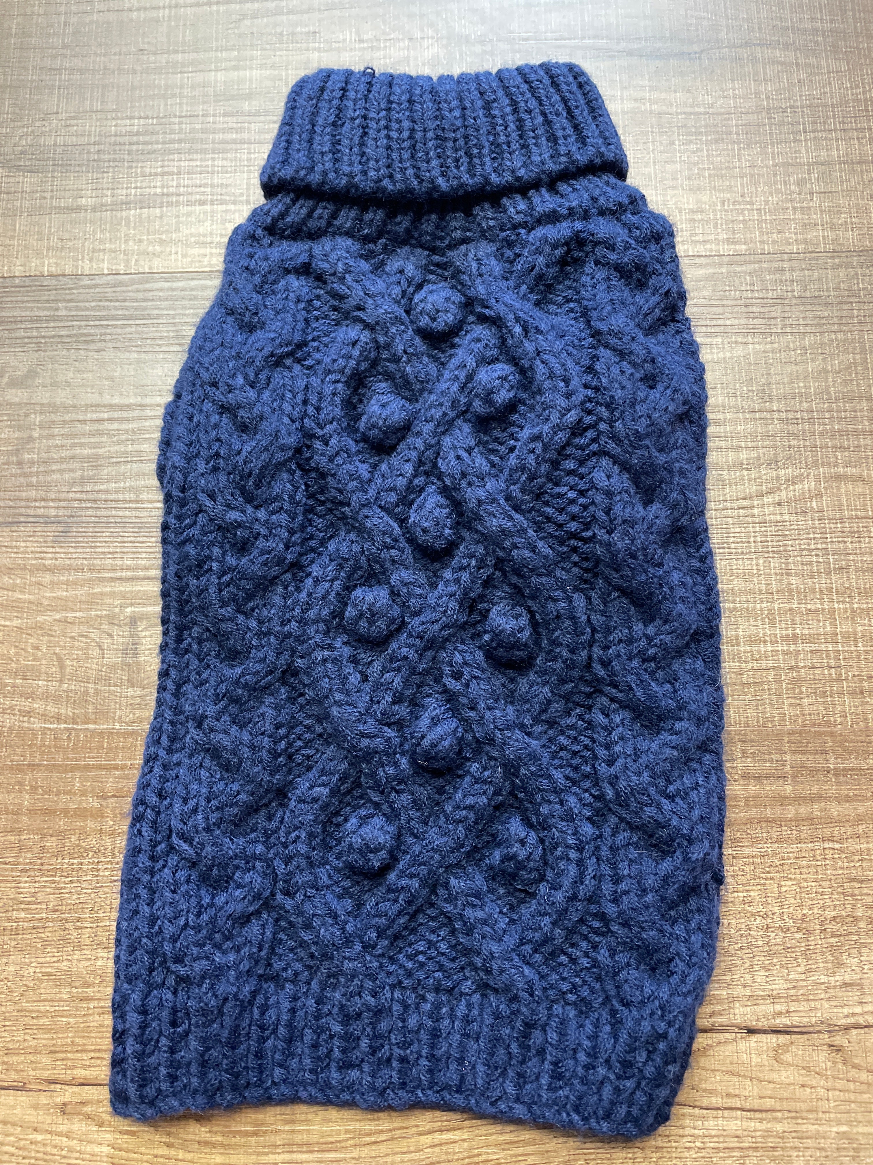 Fab Dog Navy Knit Dog Sweater