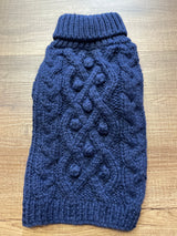 Fab Dog Navy Knit Dog Sweater