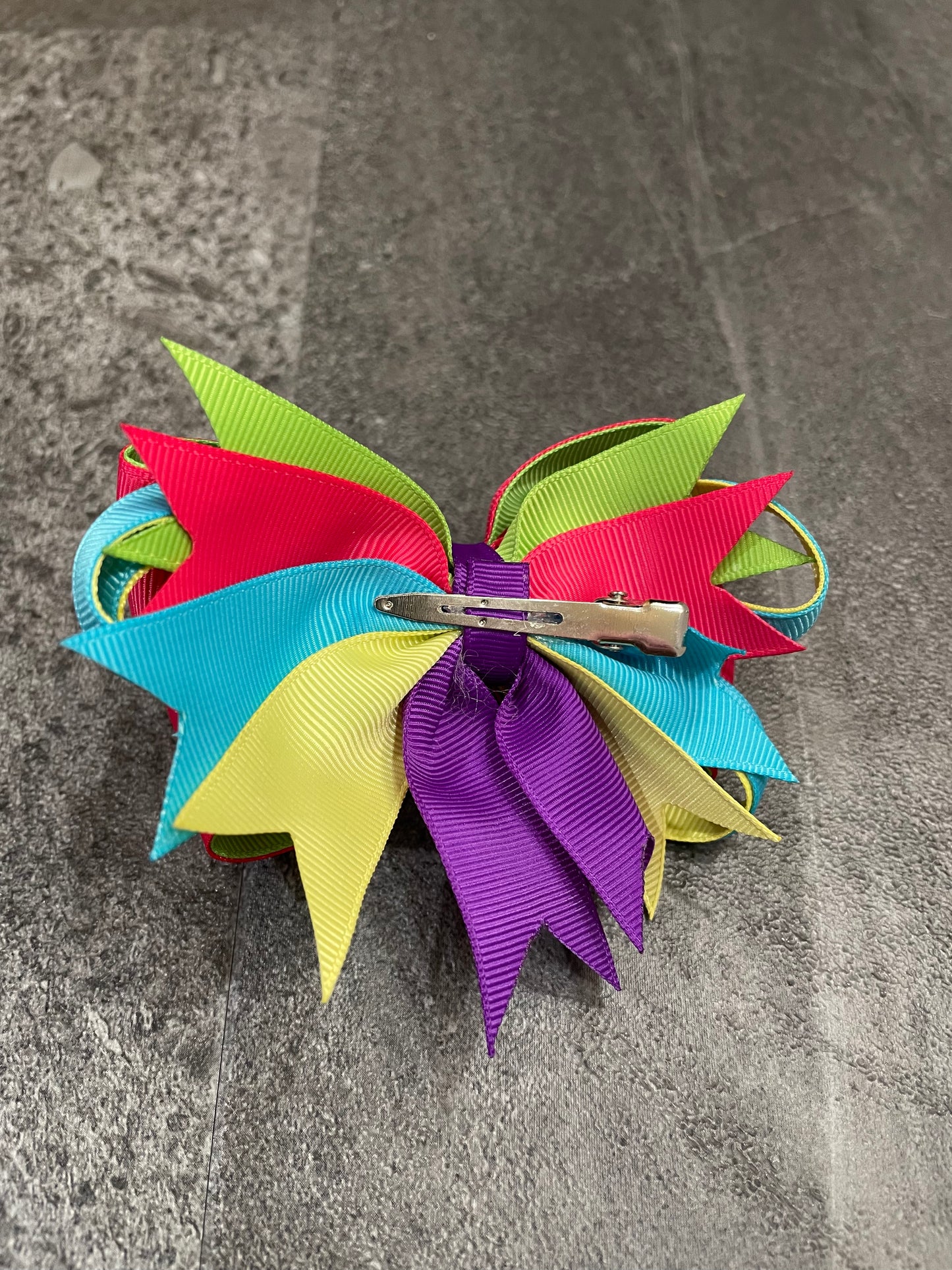 Bold Colors Bow Alligator Hair Clip