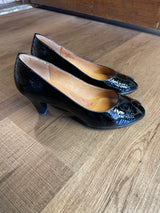 Sofft Sorrento Peep Toe Patent Leather Heels (7.5)