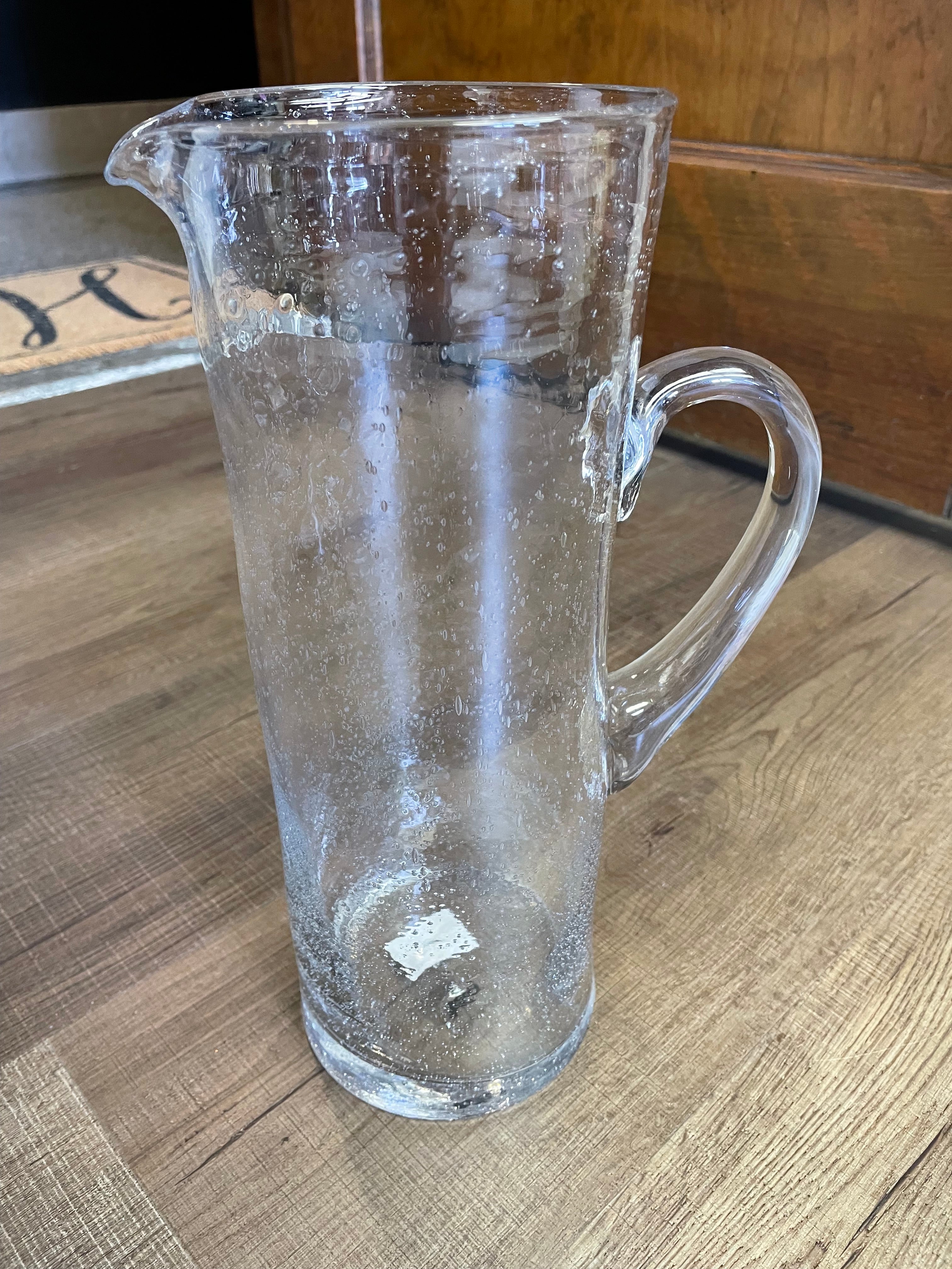 12" Bubble Glass Pitcher