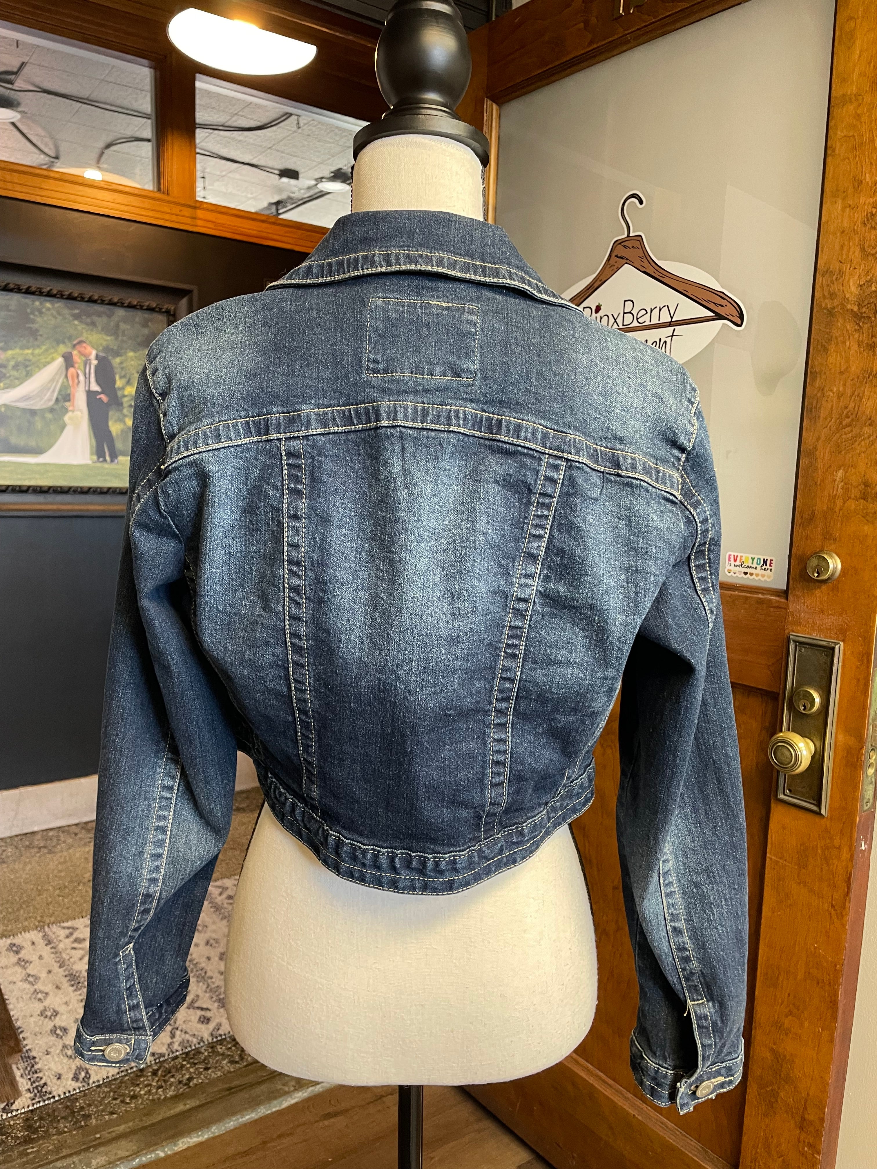 Live a Little Cropped Jean Jacket (S)